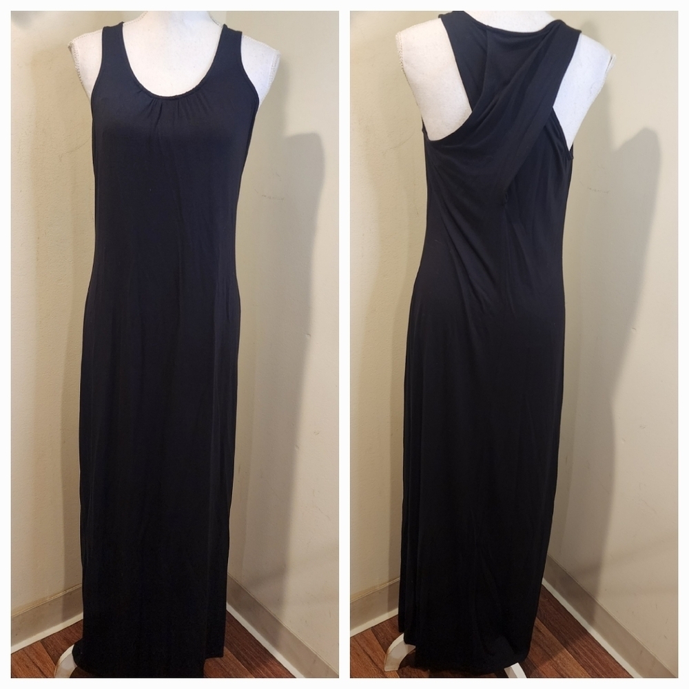 Lord And Taylord Elegant Black Razor Back Tank Maxi Dress XS